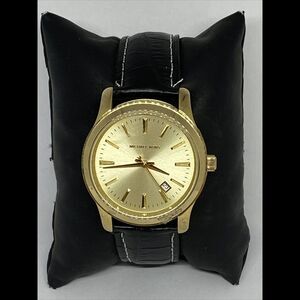 Michael Kors Jet Set MK5160 Women's Black Leather Analog Dial Quartz Watch XR220